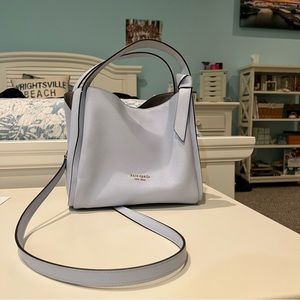 Knott medium crossbody tote, watercolor blue